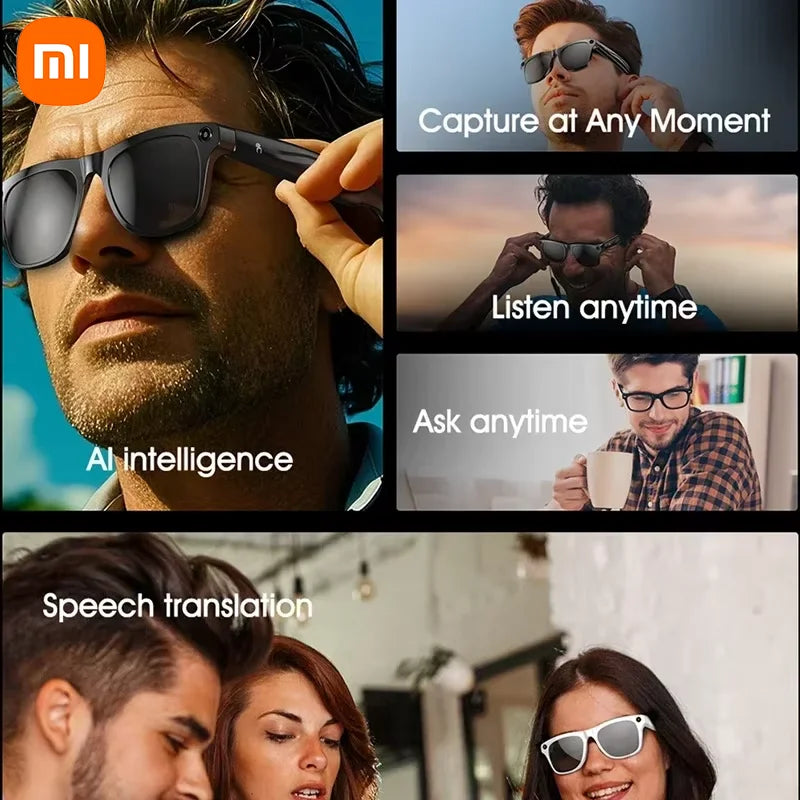Xiaomi Lunettes Intelligentes 6K HD AI 100MP Caméra Bluetooth Appel 260mAh Batterie Assistant Vocal Chat GPT Hommes Femmes