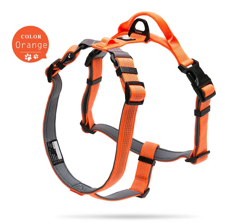 Truelove Pet Harness Adjustable Reflective Nylon with Collar Leash LED Light Neoprene Padded Hiking Running TLH6171 Dropshipping