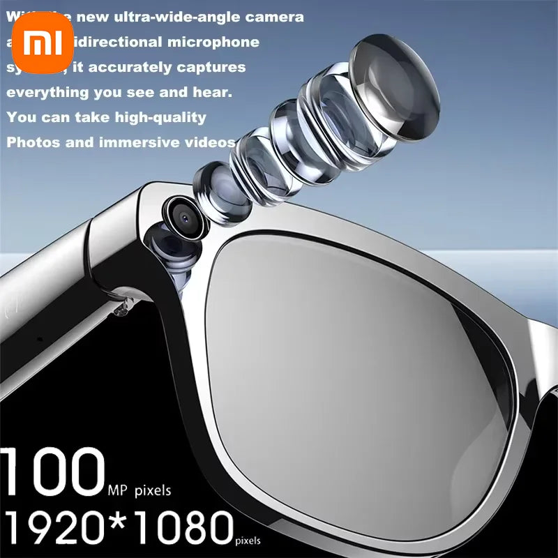 Xiaomi Lunettes Intelligentes 6K HD AI 100MP Caméra Bluetooth Appel 260mAh Batterie Assistant Vocal Chat GPT Hommes Femmes